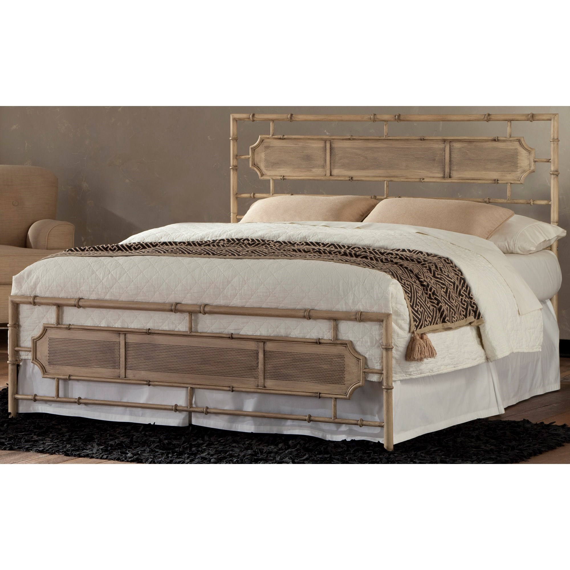 Fashion Bed Group Snap Beds Coastal King Metal Snap Bed with Desert